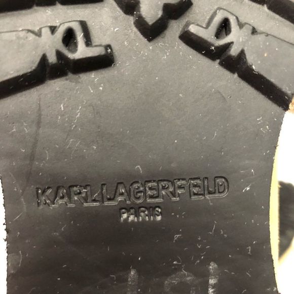 Karl Lagerfeld Irene Leather Loafers Chain Detailing Shoes - Picture 5 of 10